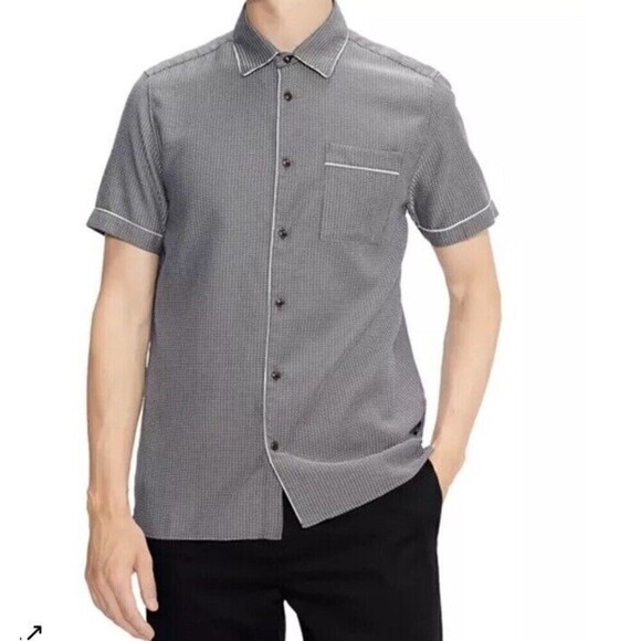 Ted Baker Other - Ted Baker Woven Pattern Short Sleeve Shirt Size 42 Gray​​​